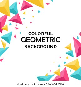 Diseño de fondo geométrico de color Forma y línea