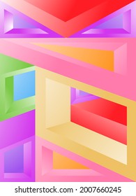 geometric colorful background design template poster banner