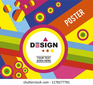 geometric colorful background design vector template