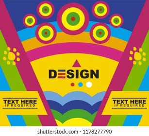 geometric colorful background design vector template