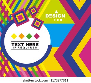 geometric colorful background design vector template