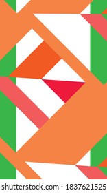 Fondo geométrico y colorido. Patrones mixtos. Diseño de patrones de tejido. Vector.
