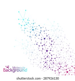 Geometric colorful background molecule and communication. Vector illustration