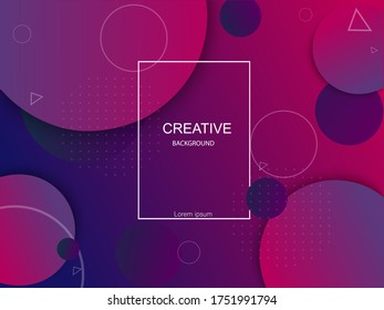 
Geometric colorful background
 with multi-colored round-shaped objects surrounded by a deep shadow. Vector design. Abstract bright banner with geometric elements and gradient circle fill.