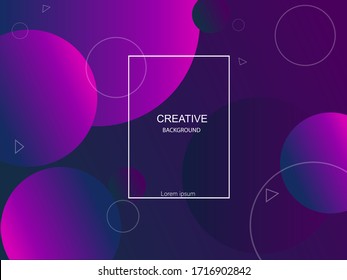 Geometric colorful background vector design. Abstract banner with geometric gradient circle.