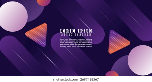 Geometric colorful background vector design. Abstract banner with geometric gradient circle. vector illustration, website, poster, EPS10