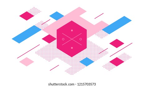 Geometric colorful background. Vector illustration.