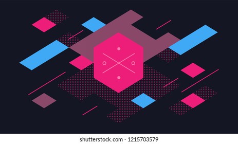 Geometric colorful background. Vector illustration.