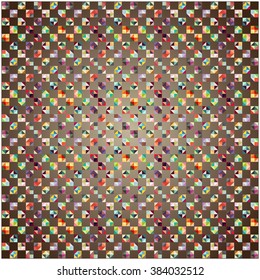 Geometric colorful background. Vector seamless pattern.