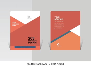 Geometric colorful business brochure template, cover design, flyer - Vector Illustration