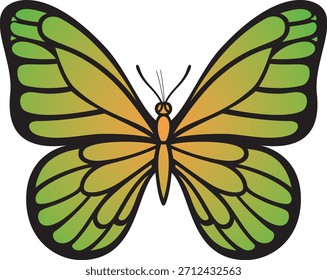 Geometric Colorful butterfly  Shape Vector logo with Center – Abstract Symmetric Design.