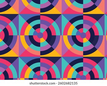 geometric colorful circle vibrant background pattern shape
