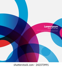 Geometric Colorful Circles Background