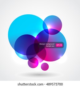 Geometric Colorful Circles Background