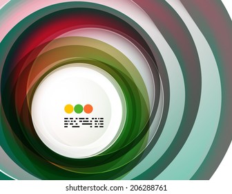 Geometric colorful circles background with copyspace