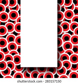 Geometric Colorful Circles with White Space Background