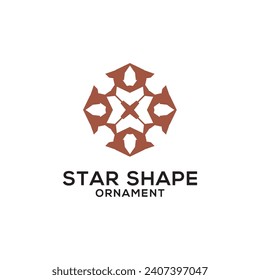Geometric and Colorful Composition Star Shape Vector