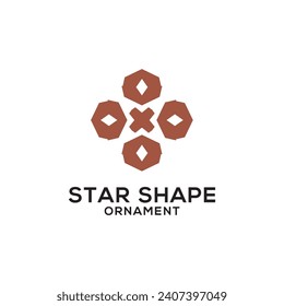 Geometric and Colorful Composition Star Shape Vector
