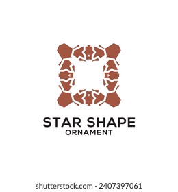 Vector de forma estrella de composición geométrica y colorida
