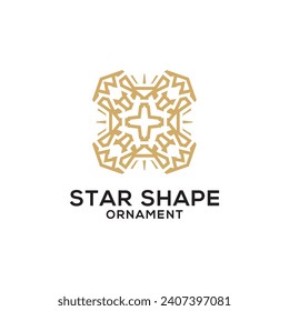 Geometric and Colorful Composition Star Shape Vector