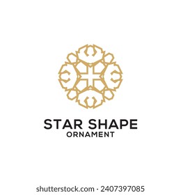 Geometric and Colorful Composition Star Shape Vector