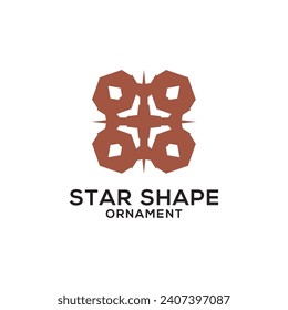 Geometric and Colorful Composition Star Shape Vector
