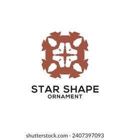 Geometric and Colorful Composition Star Shape Vector