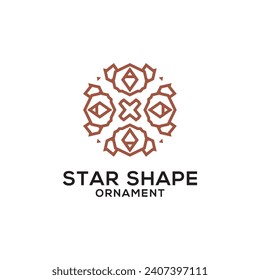 Geometric and Colorful Composition Star Shape Vector