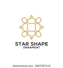 Geometric and Colorful Composition Star Shape Vector