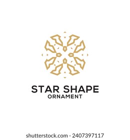 Geometric and Colorful Composition Star Shape Vector