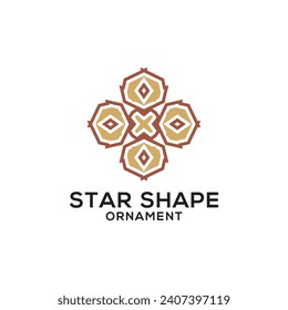 Geometric and Colorful Composition Star Shape Vector