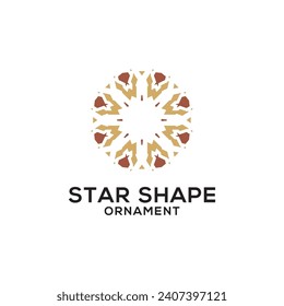 Geometric and Colorful Composition Star Shape Vector