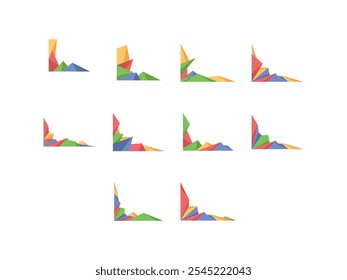 Geometric Colorful Corner Element Set 
