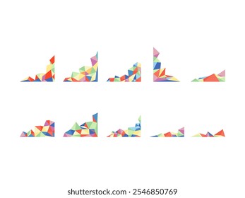 Geometric Colorful Corner Element Set