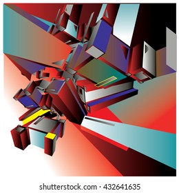 Geometric colorful design abstract background for poster
