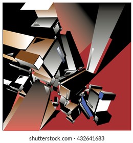 Geometric colorful design abstract background for poster
