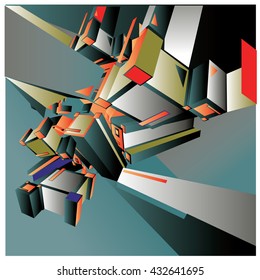 Geometric colorful design abstract background for poster
