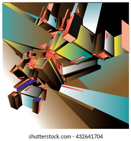 Geometric colorful design abstract background for poster
