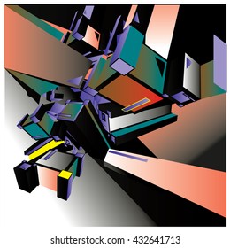 Geometric colorful design abstract background for poster
