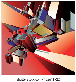 Geometric colorful design abstract background for poster
