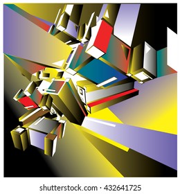 Geometric colorful design abstract background for poster
