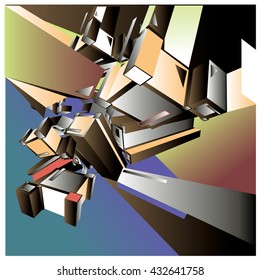 Geometric colorful design abstract background for poster
