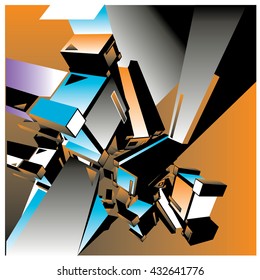 Geometric colorful design abstract background for poster
