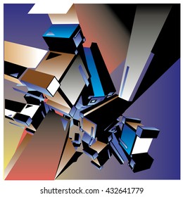 Geometric colorful design abstract background for poster
