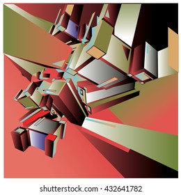 Geometric colorful design abstract background for poster
