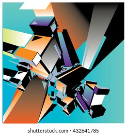 Geometric colorful design abstract background for poster
