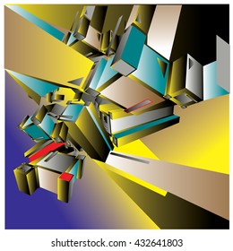 Geometric colorful design abstract background for poster
