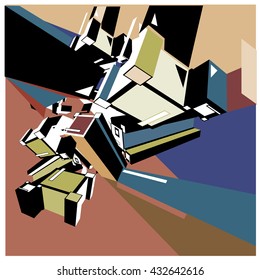 Geometric colorful design abstract background for poster
