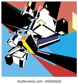 Geometric colorful design abstract background for poster
