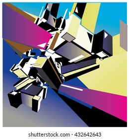 Geometric colorful design abstract background for poster
